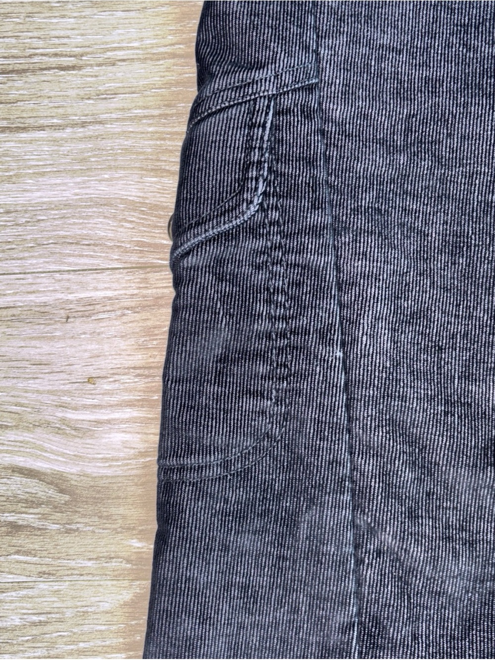 Athleta Corduroy Flare Pants 4T Y2k Trendy Zip Pocket Medium Rise Black Jean - Picture 6 of 8